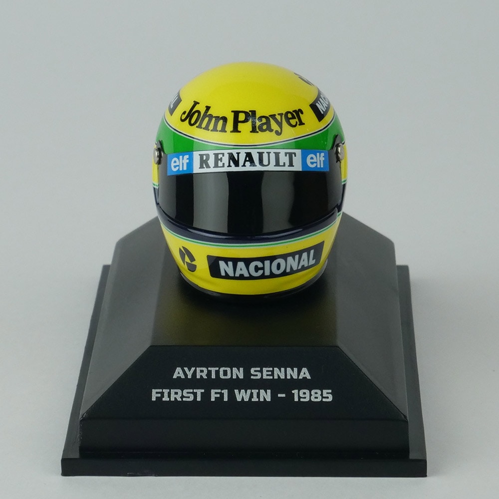 MINICHAMPS 1/8スケール ヘルメット アイルトン・セナ 1985年 F1初優勝