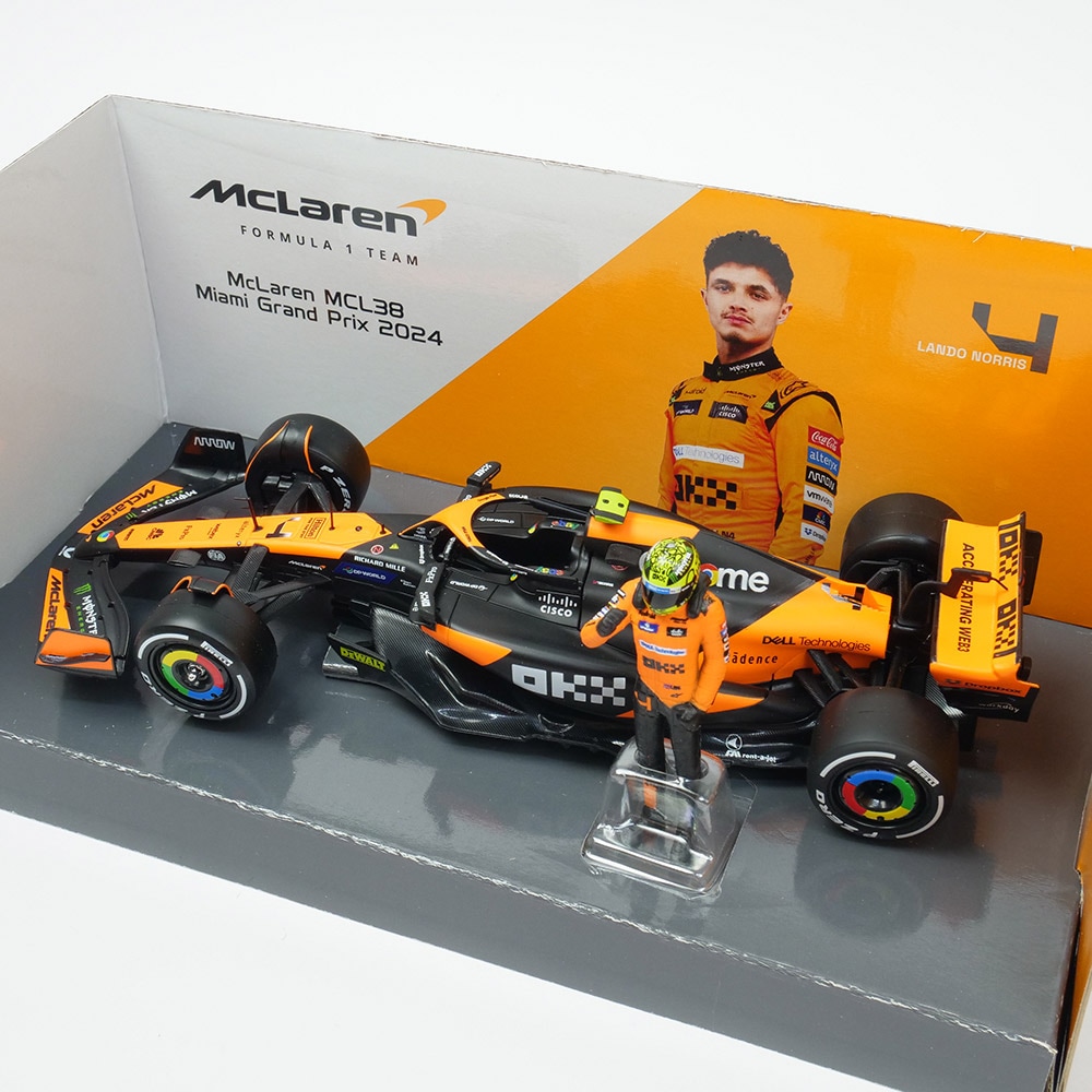 Bburago 1/24スケール マクラーレン F1 チーム MCL38 2024 #4 L.ノリス