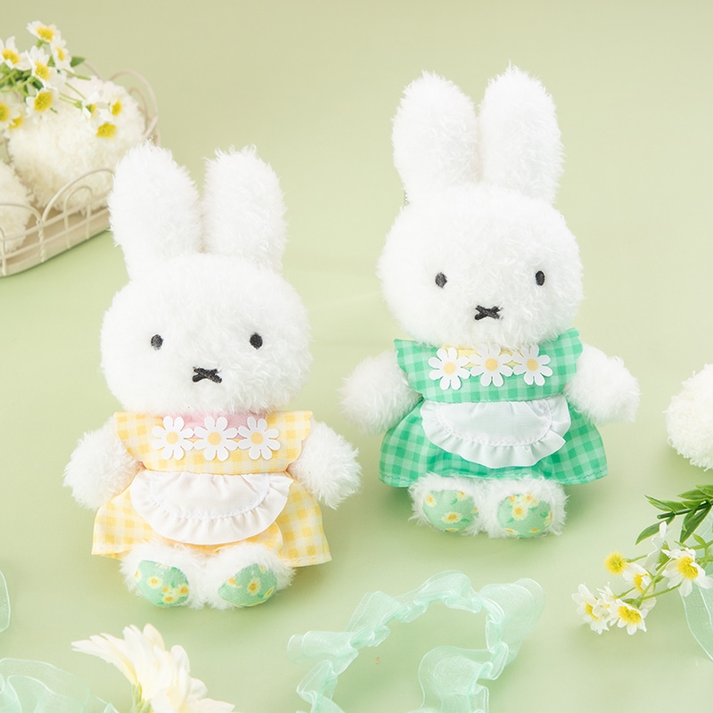 Flower Miffy ほわほわマスコット カモミールエプロンドレス グリーン