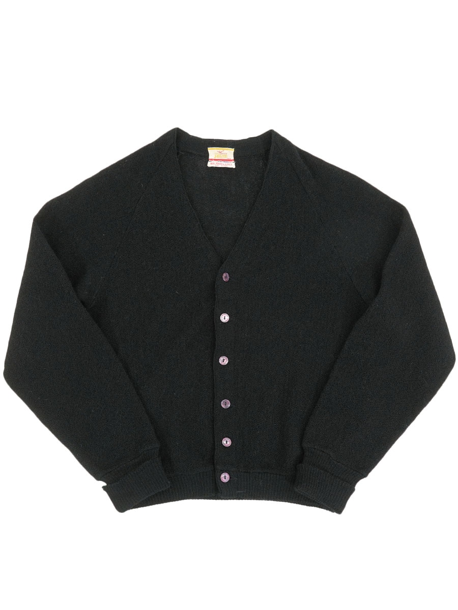 70's Jantzen アルパカ×ウール ニットカーディガン ブラック！ 表記(L
