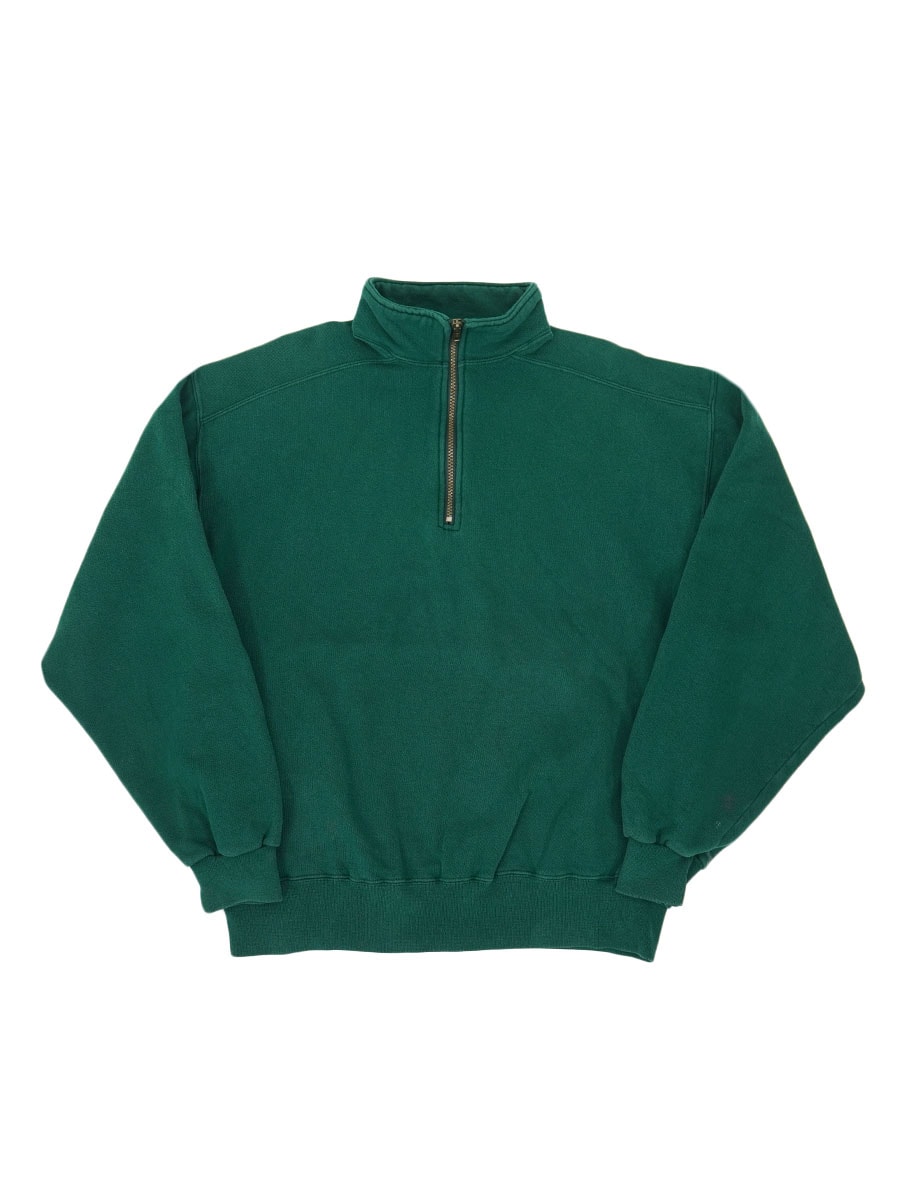 90's RUSSELL ATHLETIC HIGH COTTON ハーフジップスウェット 無地