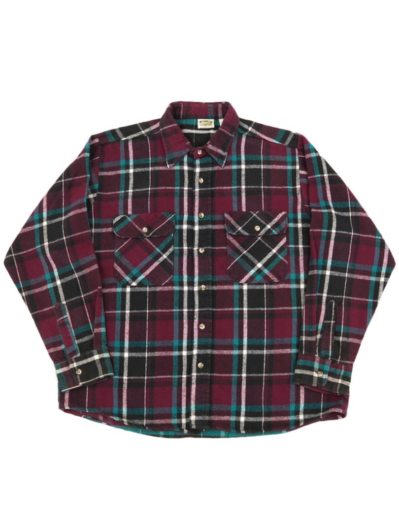 90's FIVEBROTHER 好配色チェック フランネルシャツ 表記(XL) USA製
