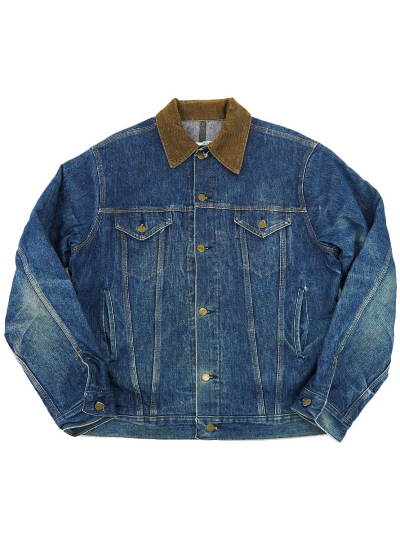 90's カーハート 襟コーズ ブランケットライナー デニムトラッカーJKT