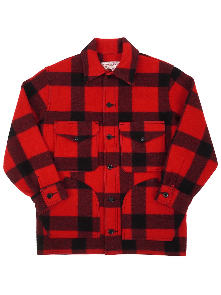 USA製 FILSON 赤黒バッファローチェック ウールマッキーノジャケット