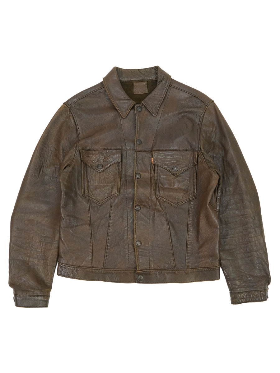 60's Levi's BIG-E 3rdタイプ レザートラッカージャケット ブラウン