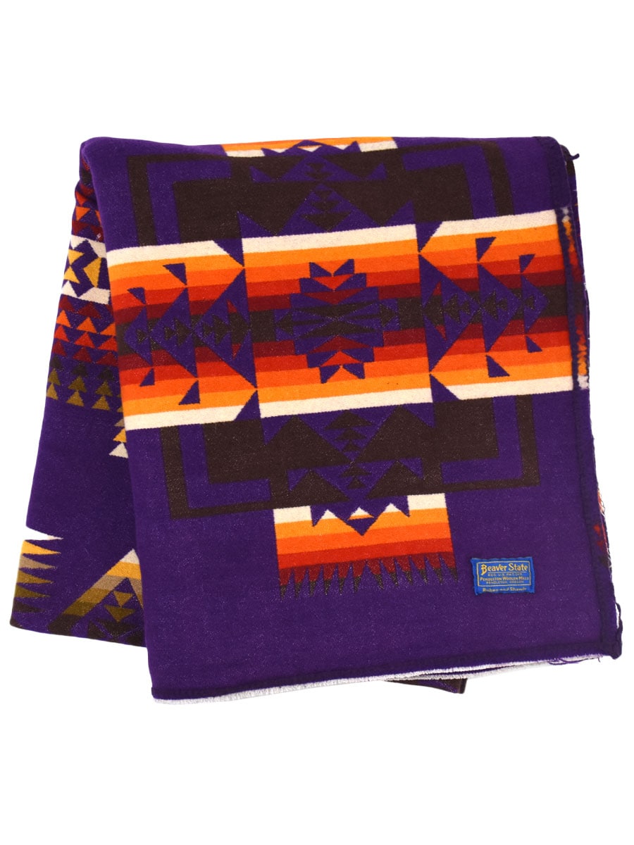 40's～ PENDLETON Beaver State ネイティブ柄 ウールブランケット 実寸