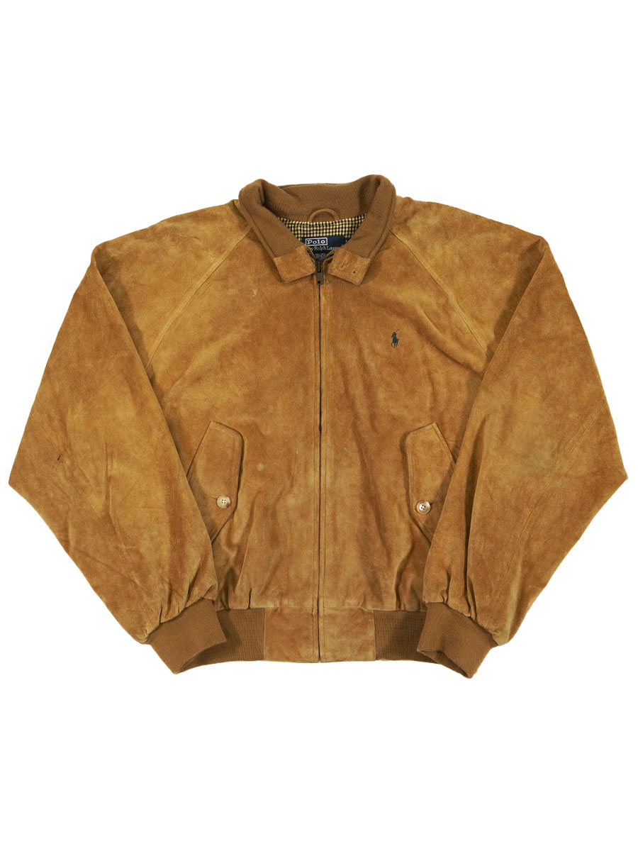 ラルフローレン G-9タイプ 裏地チェック柄 スウェードスウィングトップ