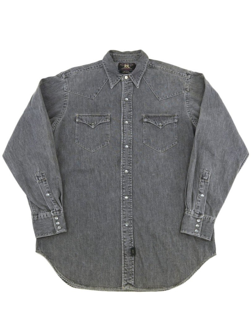 RRL ブラックデニム ウエスタンシャツ 表記(M) | SOLD OUT