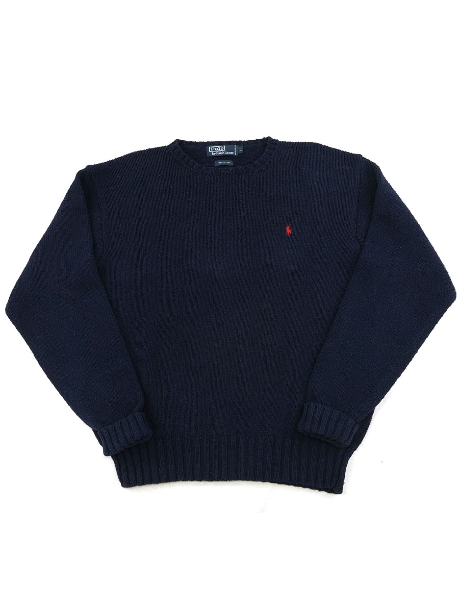 ラルフローレン ポニーマーク ワンポイント コットンニット 表記(L