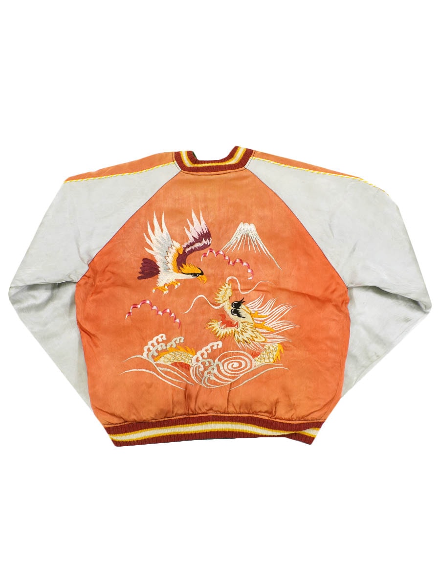 50's ビンテージ スカジャン 鷹龍富士x龍日本地図 実寸(L位) | SOLD