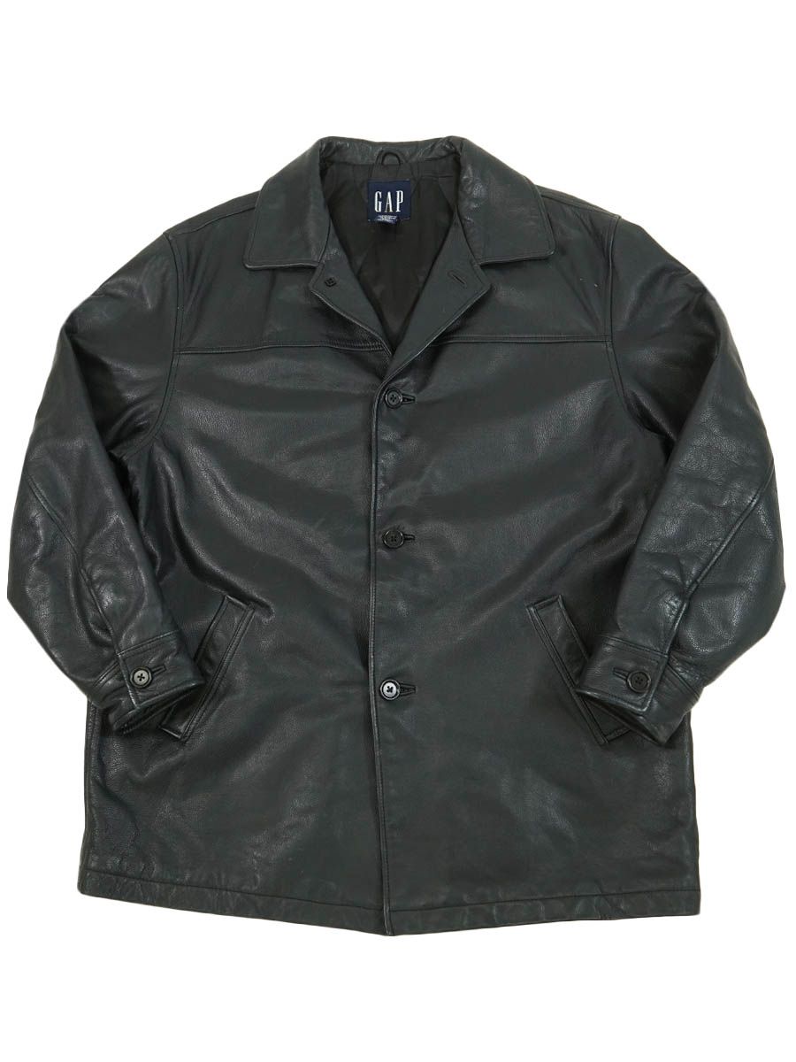 OLD GAP レザーカーコート ブラック 表記（L) | すべての商品