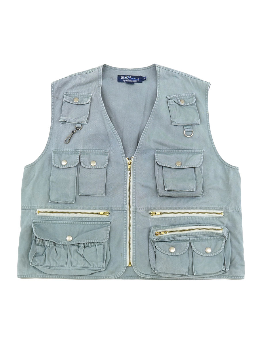 90's ラルフローレン 100%コットン フィッシングベスト 表記(XL