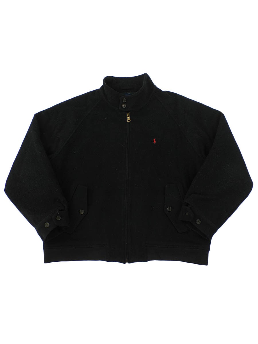 ラルフローレン 裏タータンチェック ウールスウィングトップ ブラック