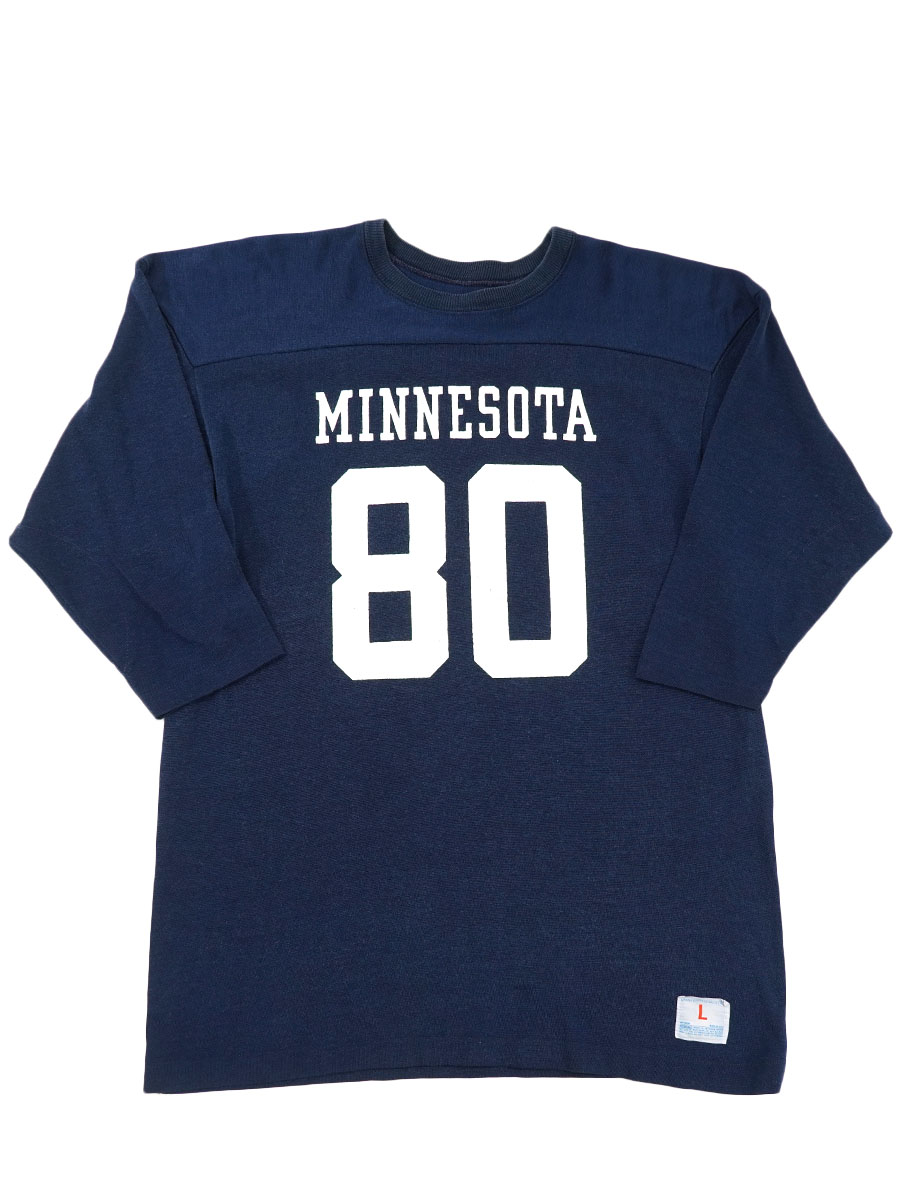 70's～ チャンピオン ''MINNNESOTA #80'' ナイロンフットボールTシャツ