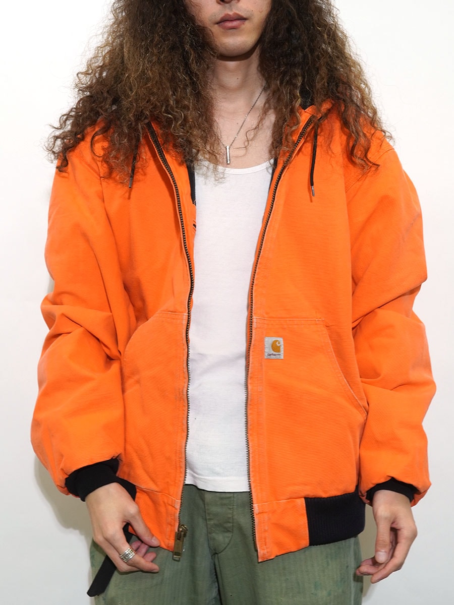 USA製 カーハート アクティブパーカー ブライトオレンジ 表記(L TALL