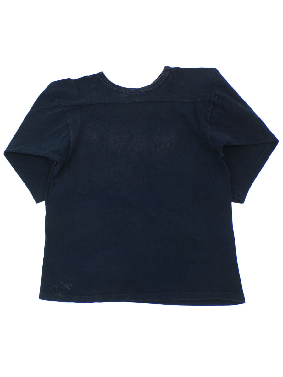 80's トリコタグ チャンピオン ''NAVY'' Vネック 七分袖 フットボールT