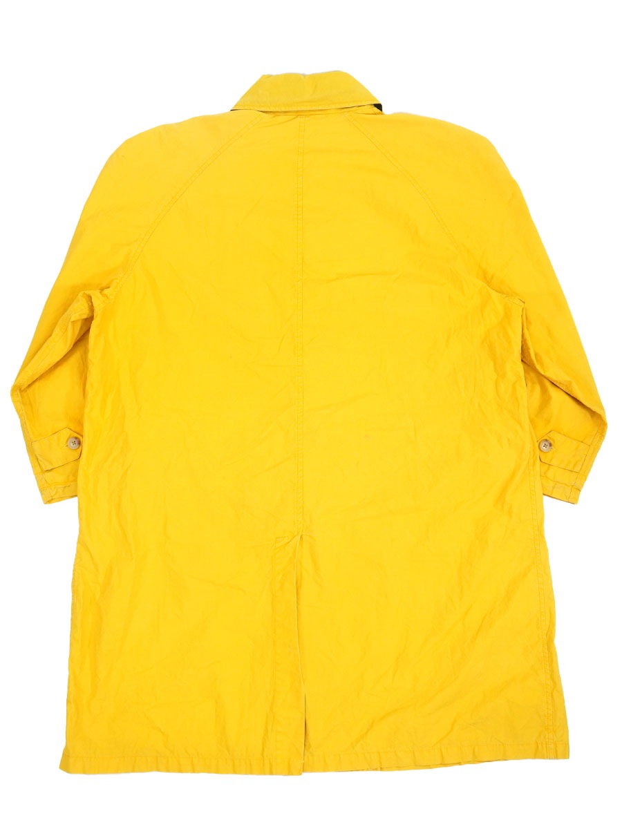 ラルフローレン 100％コットン ステンカラーコート 表記(L) イエロー