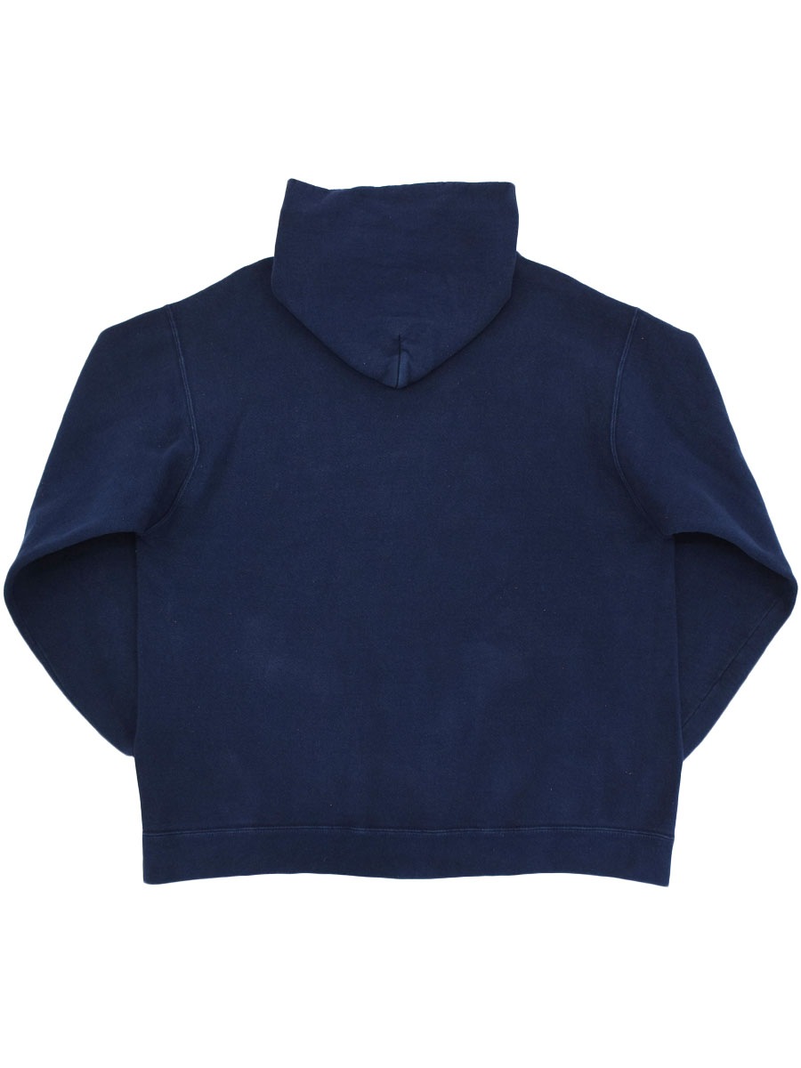 90's NIKE センタースウォッシュ刺繍 スウェットパーカ ネイビー 表記