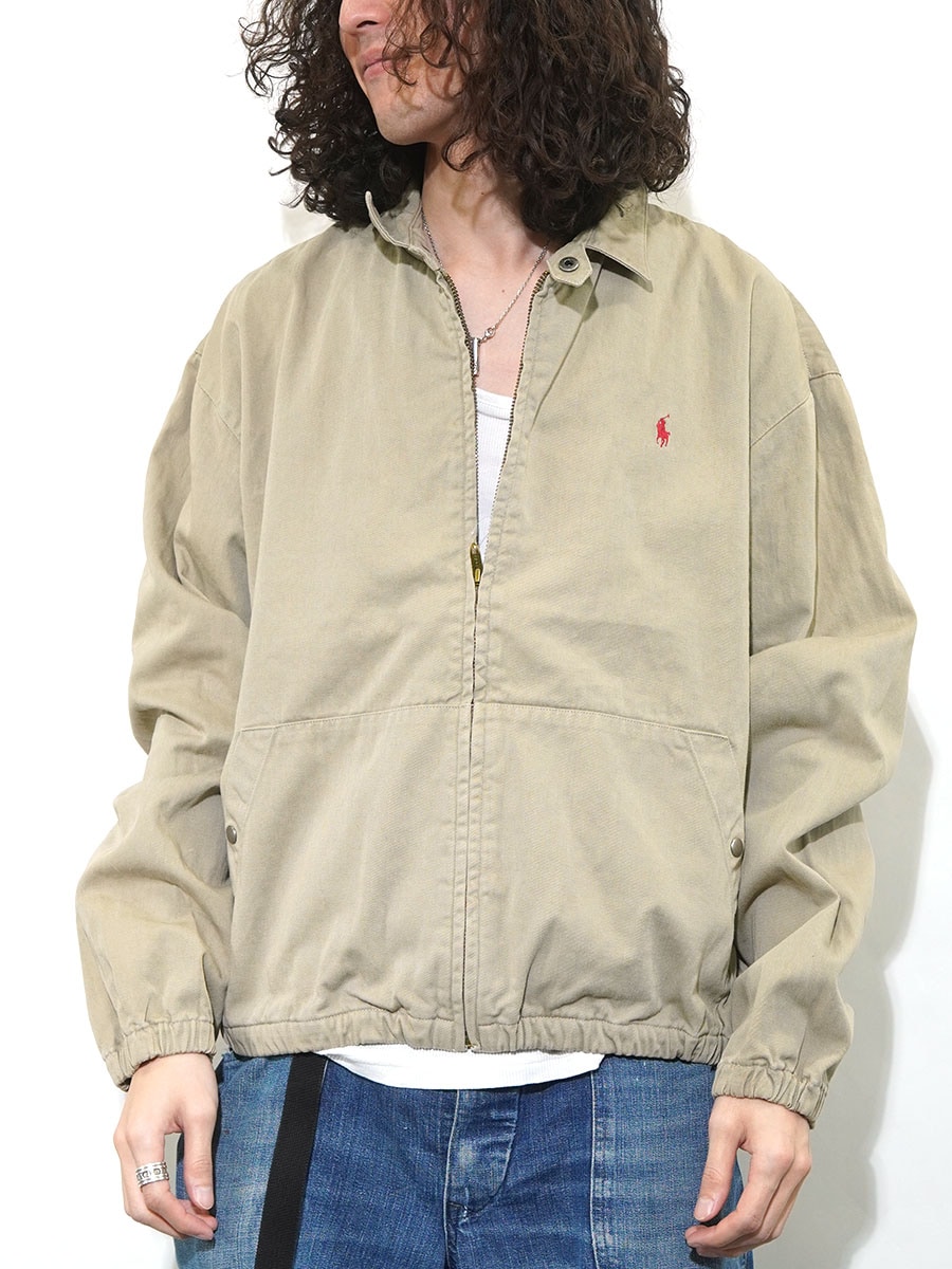 USA製 ラルフローレン 100%コットン スウィングトップ カーキ 表記(L