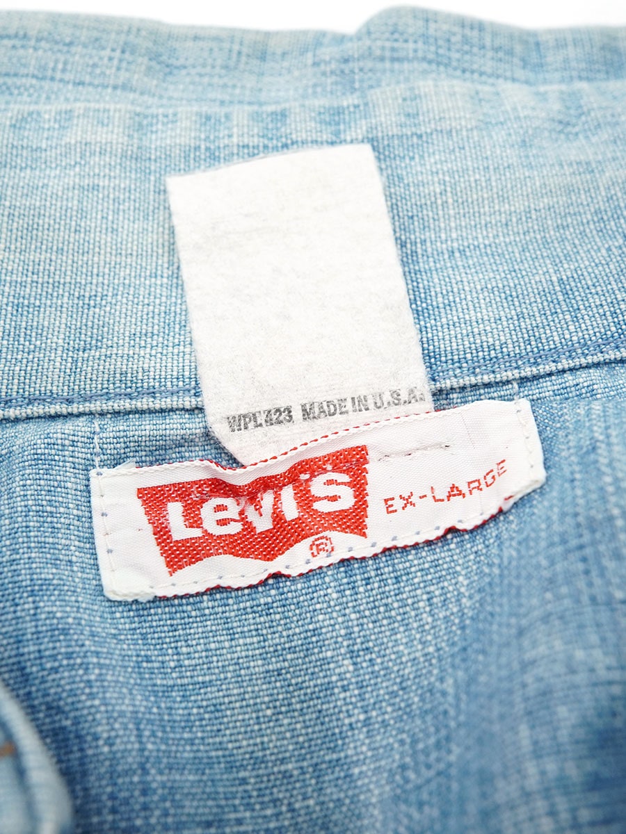 70's Levi's オレンジタブ BIG-E ダンガリーシャツジャケット表記(XL