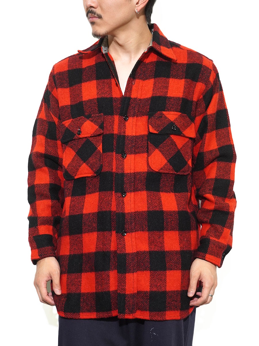 60's PILGRIM バッファローチェック ウールCPOシャツ 実寸(L位) | NEW