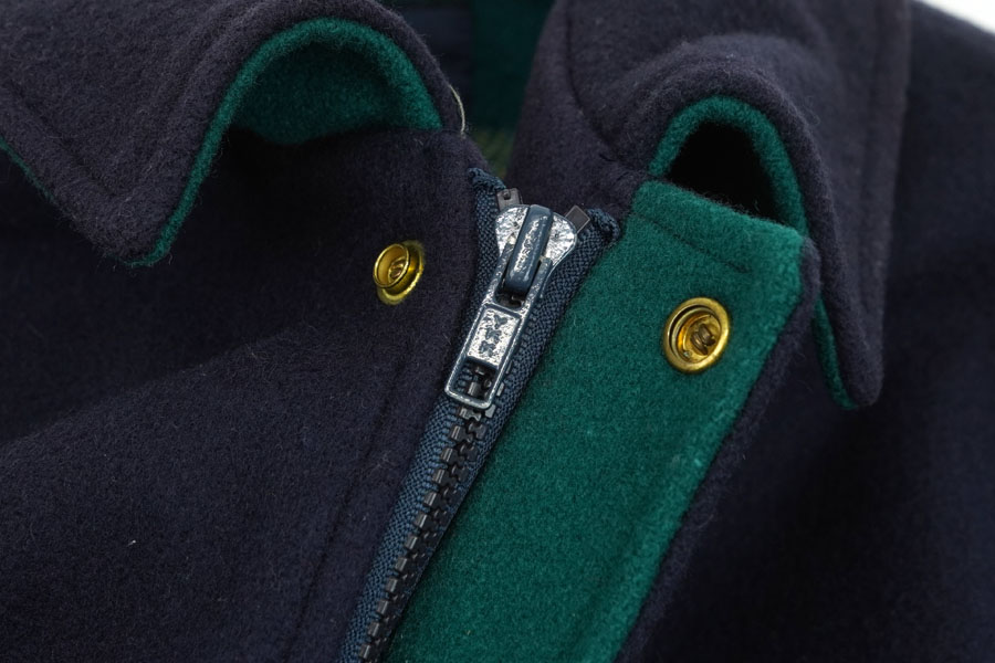 80's Woolrich 裏地チェック柄 ウールジャケット ネイビー 表記(L