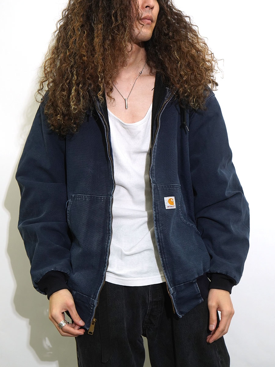 USA製 カーハート アクティブジャケット 褪せネイビー 表記(L) | NEW