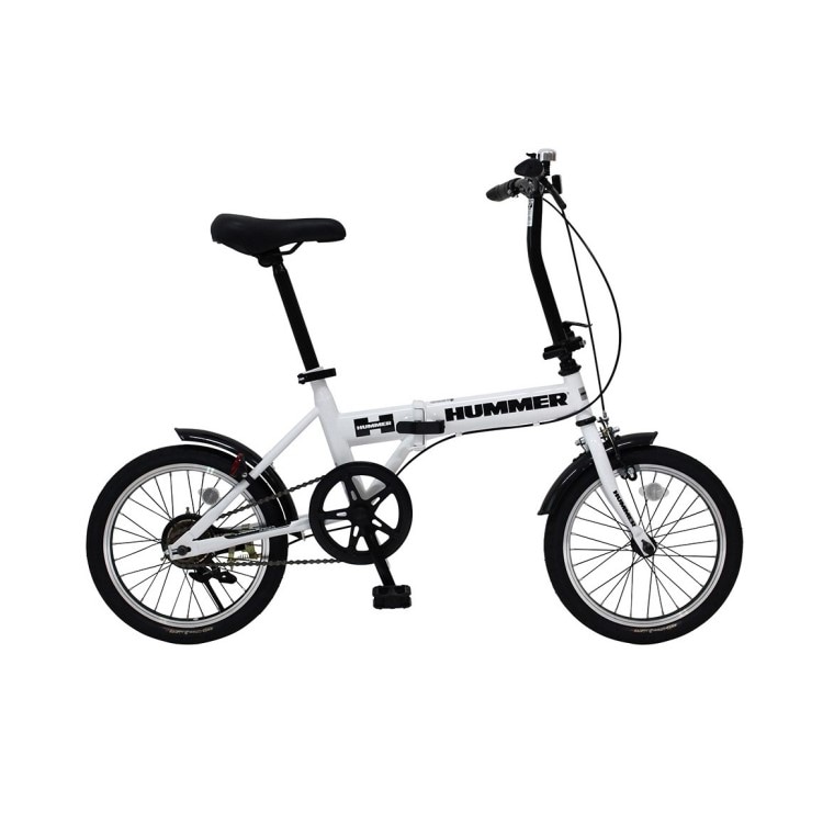 折畳み自転車] HUMMER ハマー ノーパンク16インチ折畳自転車WH