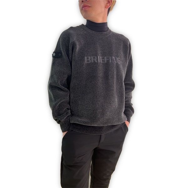 BRIEFING(ブリーフィング) MEN'S MOLE YARN LOGO CREWNECK KNIT 2025