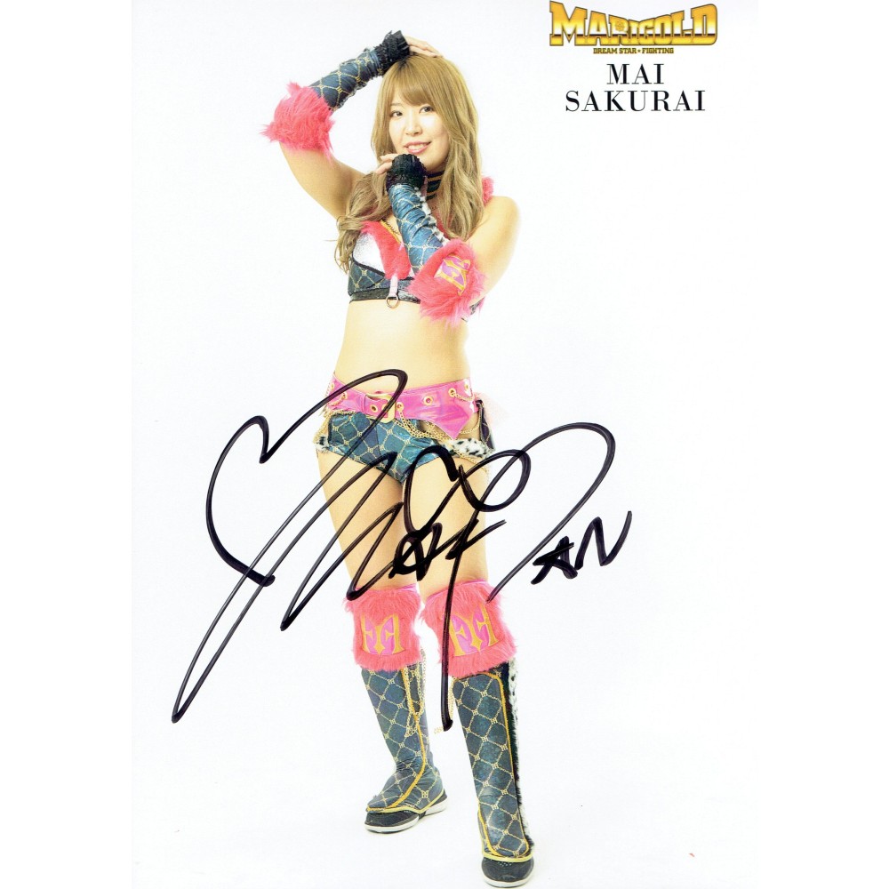 桜井麻衣 #8 コスチューム マリーゴールド ポートレート 直筆サイン