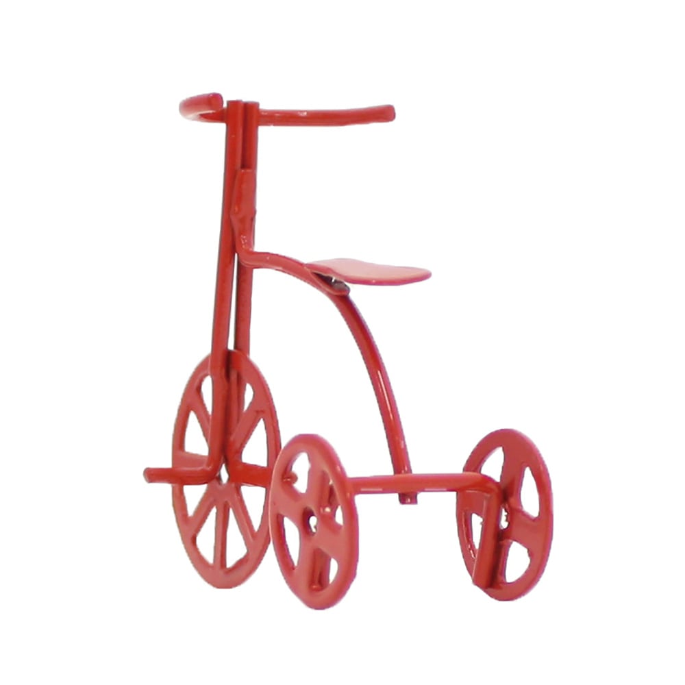 赤い三輪車 | ミニチュアパーツ | ビリーの手作りドールハウスキットと