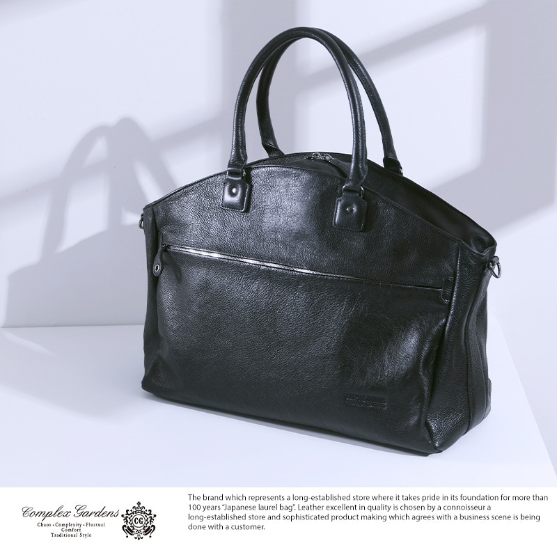青木鞄 COMPLEX GARDENS レザーボストンバッグ 技芸 ブラック 旅行2泊3