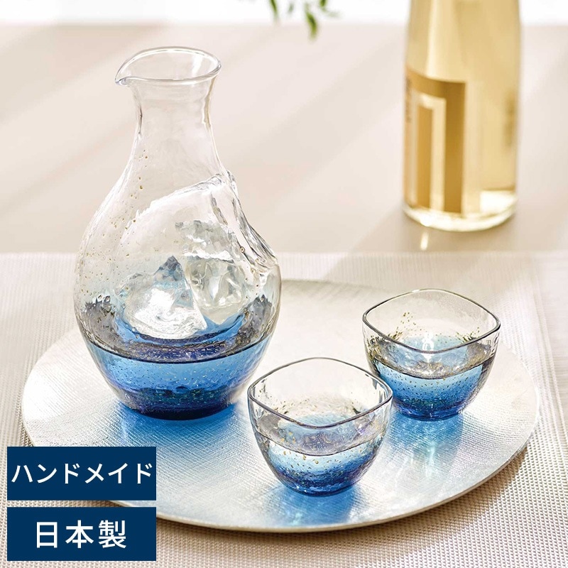 東洋佐々木ガラス 江戸硝子 八千代窯 冷酒器 3点セット（氷ポケット