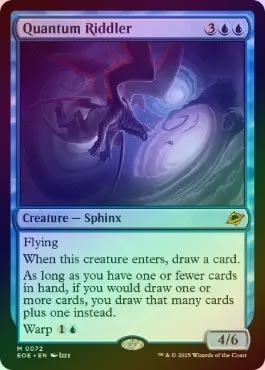 FOIL】【英】量子の謎かけ屋/Quantum Riddler[青MR]【EOE