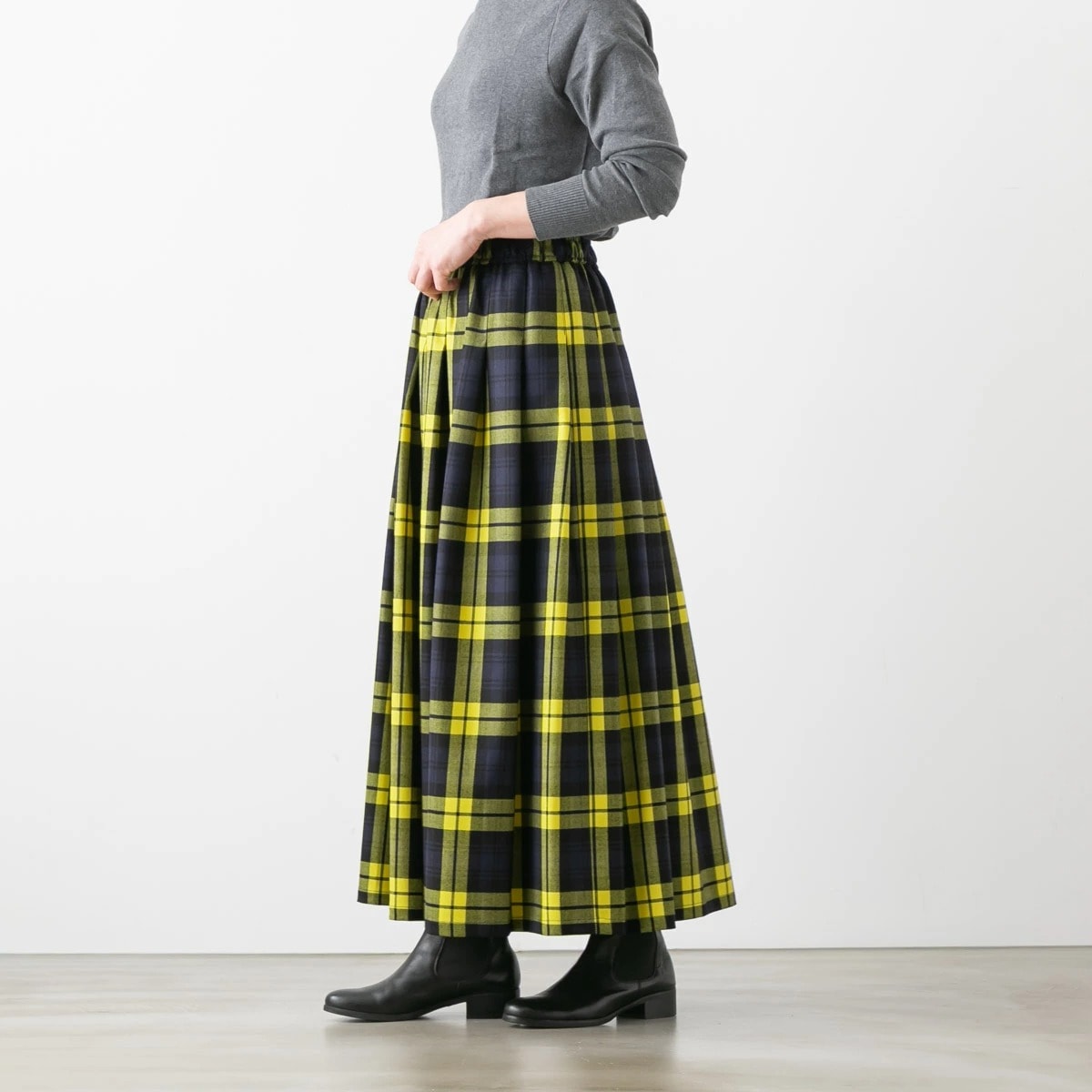 O'NEIL OF DUBLIN オニール・オブ・ダブリン PLEATED MAXI SKIRT