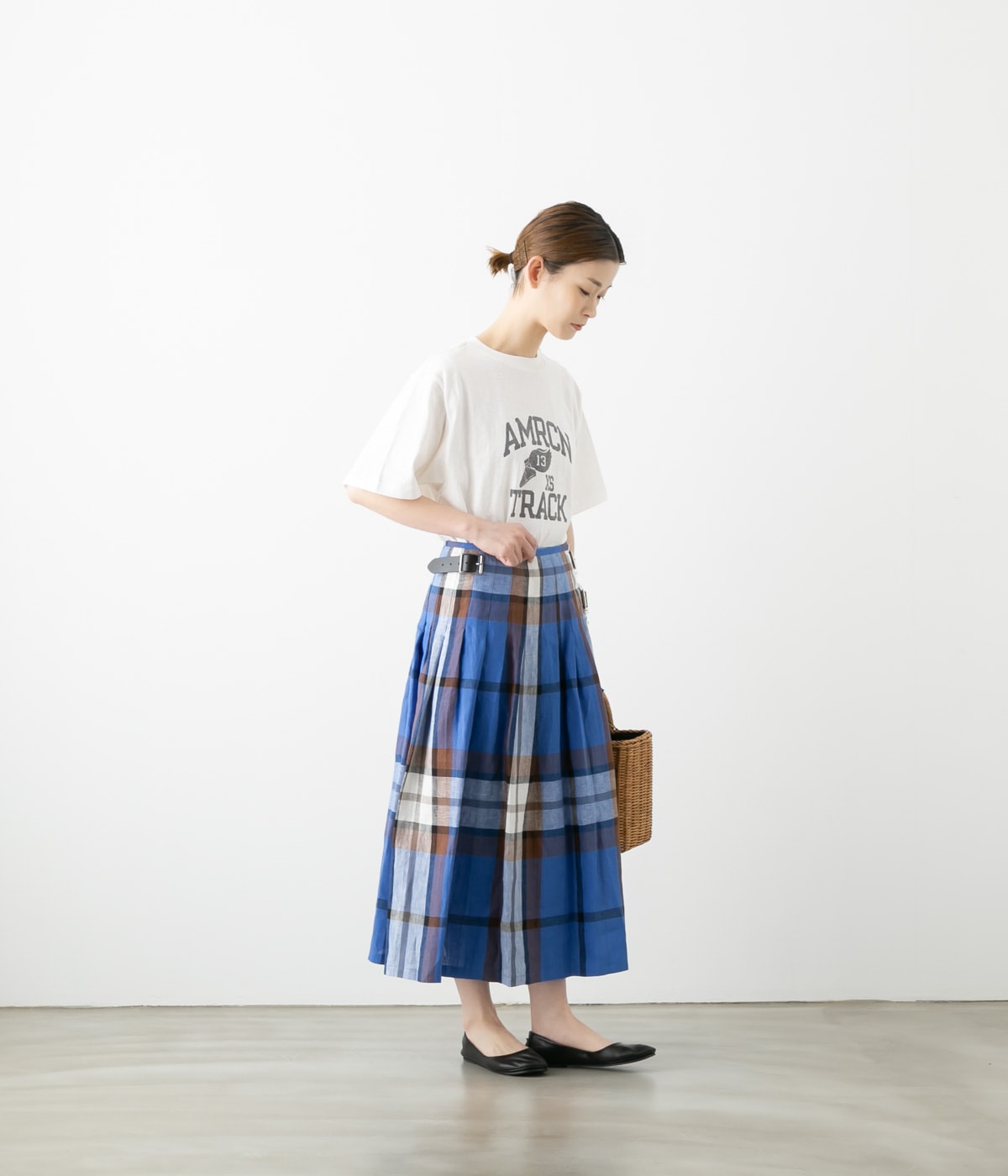 O'NEIL OF DUBLIN オニール・オブ・ダブリン WRAP SKIRT リネンタック