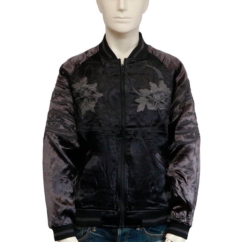 絡繰魂 漆 からくりだましい うるし 漆唐獅子牡丹 柄 刺繍 和柄 リバ