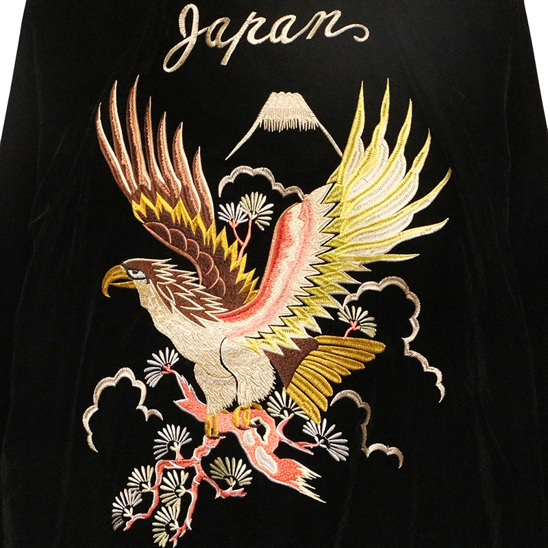 朧 おぼろ ヴィンテージ 鷹 刺繍 和柄 別珍 スカジャン（ 9043834