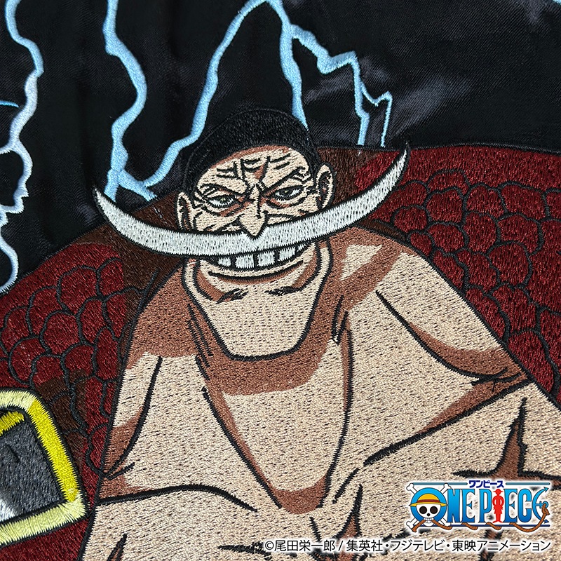 絡繰魂 × ONE PIECE エース×白ひげ リバーシブルスカジャン 刺繍 リバ