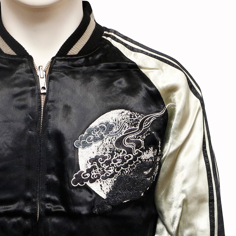 satori さとり 月と麒麟 柄 刺繍 和柄 リバーシブル スカジャン （ GKJ