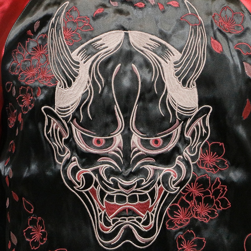 大きいサイズ 古都古都 ことこと 花魁髑髏 ＆ 般若 柄 リバ－シブル