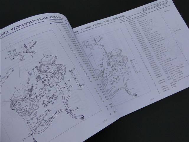 Z250FT(A1/A2/A3) 純正パーツリスト | KAWASAKI,Z250FT ('80～),その他