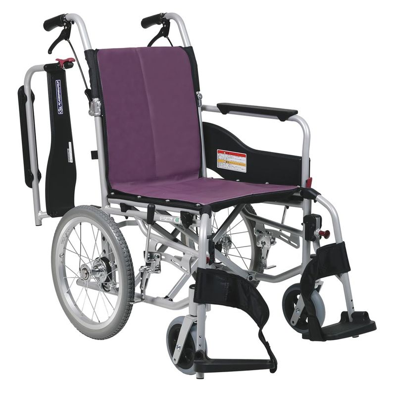 ☆介助用リクライニング車椅子 RR53-NB（介助ブレーキ付）肘掛着脱・脚