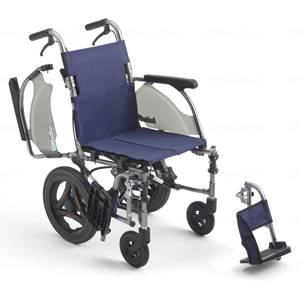 介助用車椅子CRT－8 背折れ式・介助ブレーキ付・肘掛け跳ね上げ