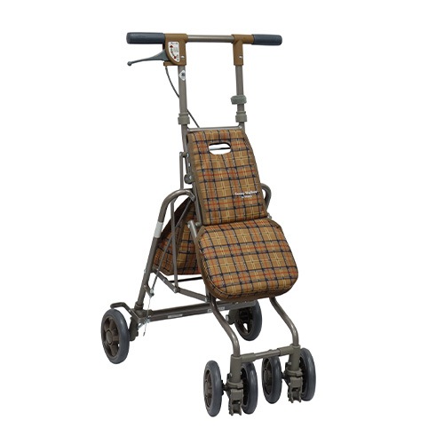 超売れ筋】サニーウォーカーAW-Ⅲ CLブラウン ｜ シルバーカー・歩行