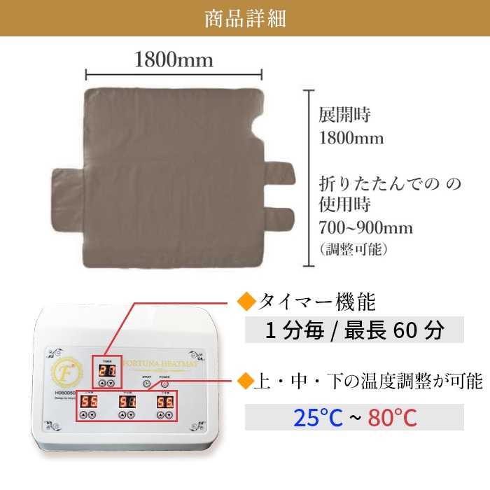 遠赤外線ヒートマット(三つ折りタイプ) - 業務用ヒートマット エステ