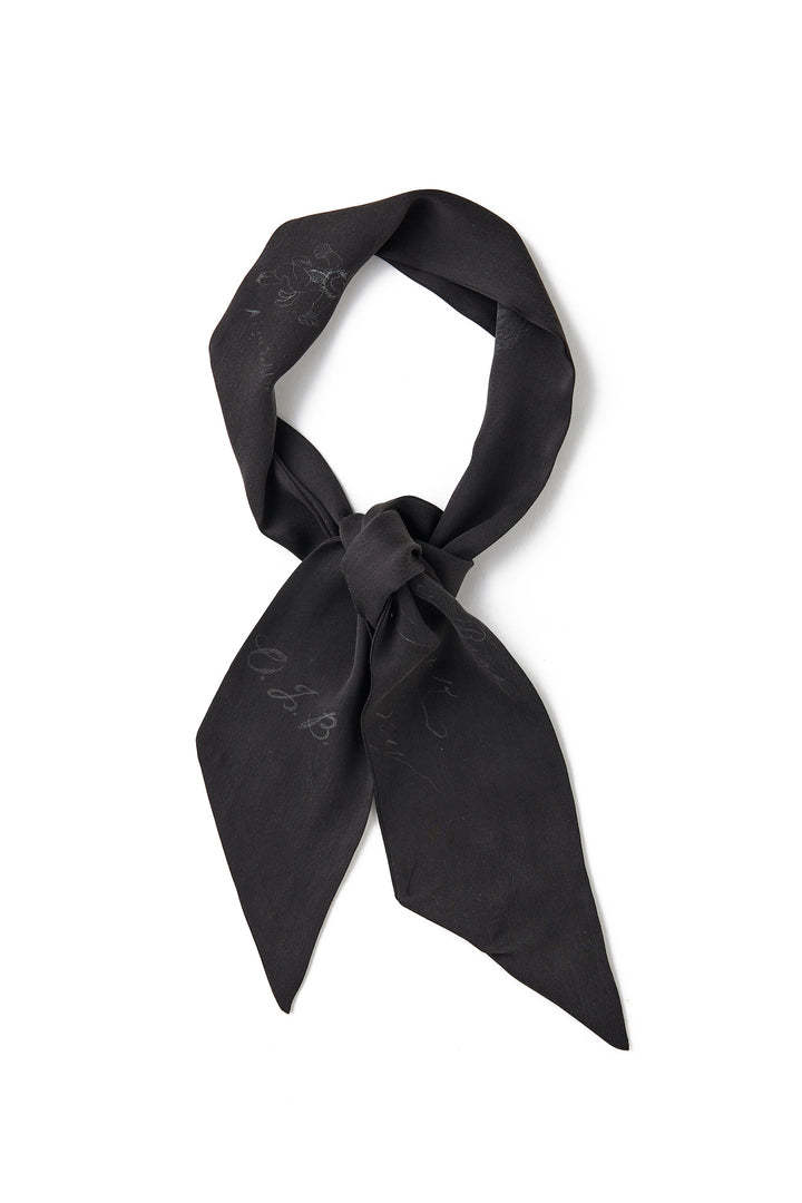 FADED SILK SCARF TIE (BLACK)｜RUDE GALLERY、LOST CONTROL、ROLL