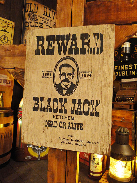 西部のお尋ね者ポスター 木製看板 （ブラックジャック）の通販・販売