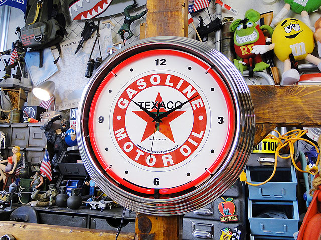 ガレージネオンクロック （テキサコ）の通販・販売 | アメリカ雑貨の