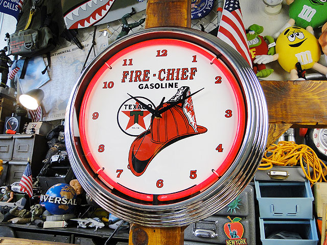 ガレージネオンクロック （テキサコ/ファイヤーチーフ）の通販・販売
